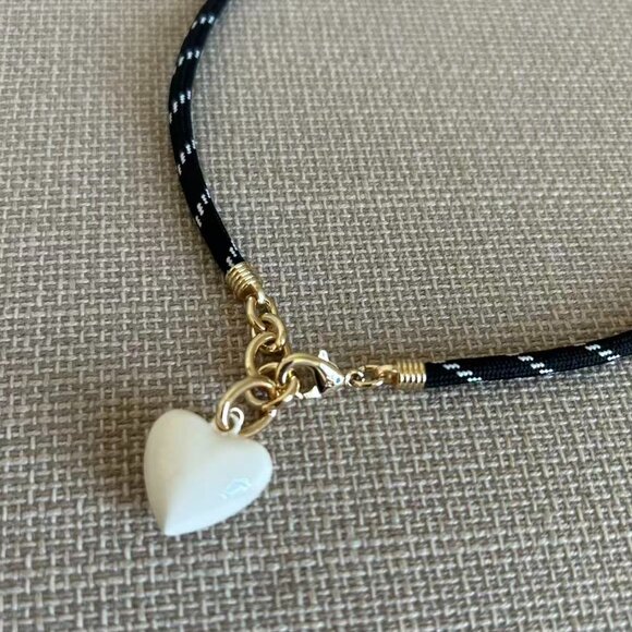 Roxanne Assoulin The Happy Cord Charm Necklace Black/Cream - Picture 4 of 4